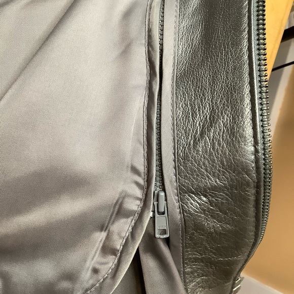 DANIER Metallic Italian Leather Jacket Removable Lining Size M - Picture 12 of 16